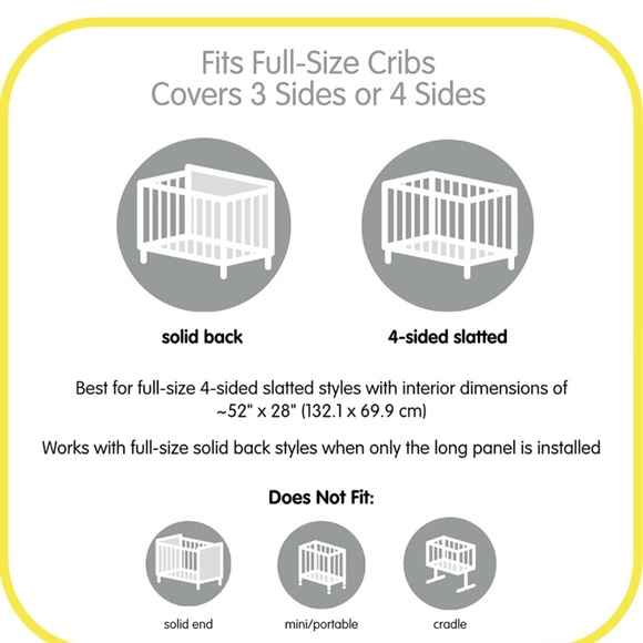 BreathableBaby Breathable Mesh Crib Liner – Deluxe Sheer Quilted Collection - Picture 4 of 4